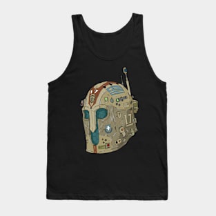 a sci fi Hellenic Greek army helmet. Tank Top